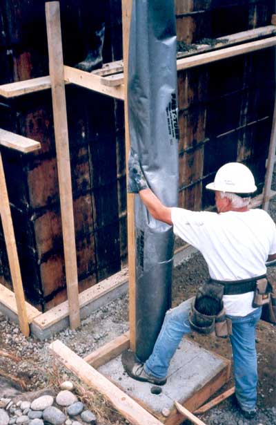 Pouring concrete