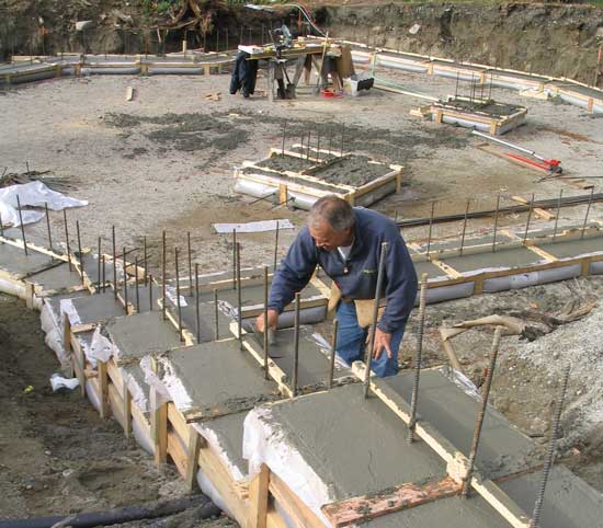 Concrete pour