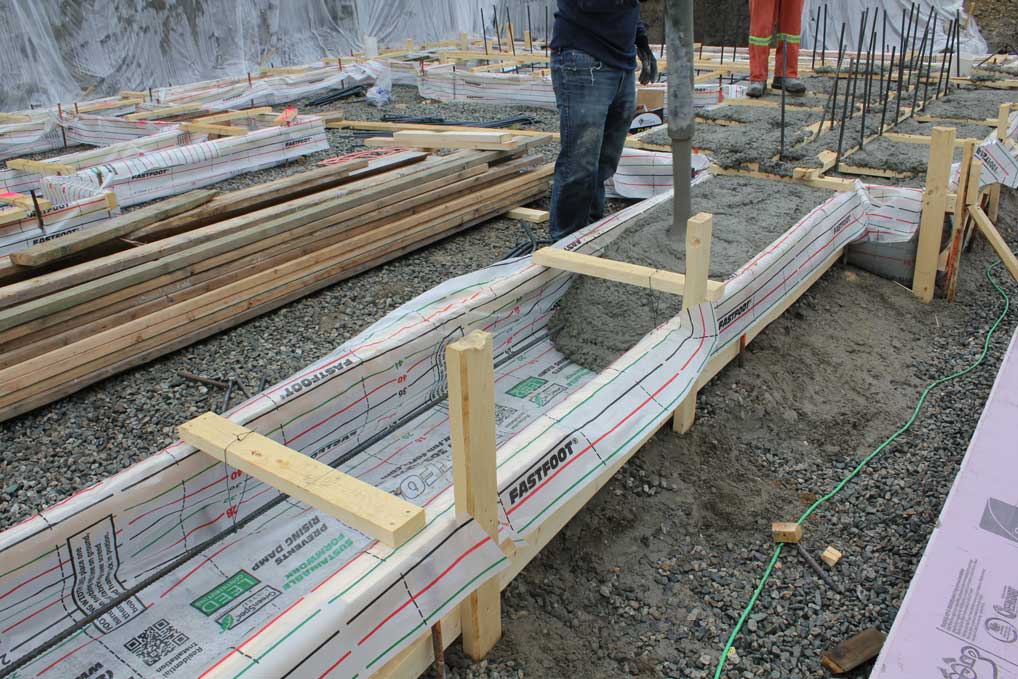 Pouring footings