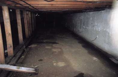 Moisture in crawl spaces