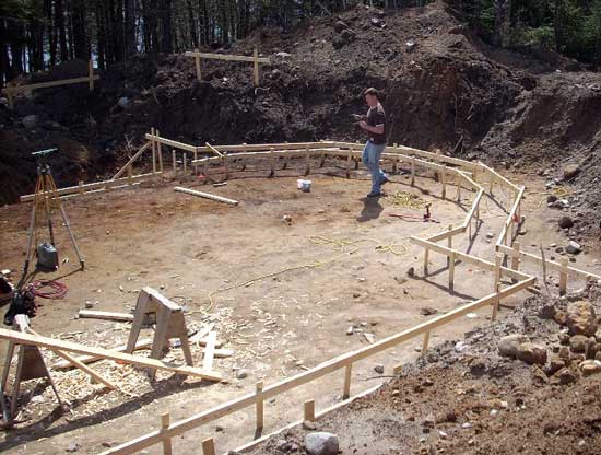 Setting up screed boards