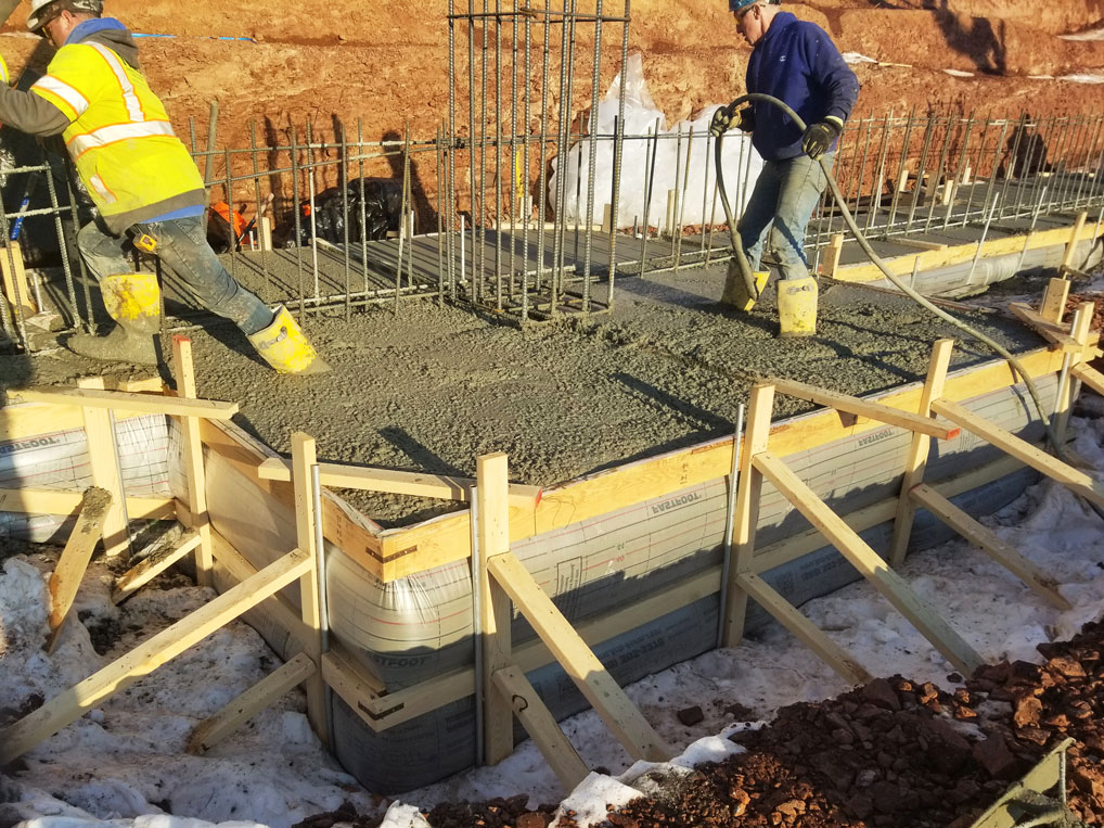 Placing concrete