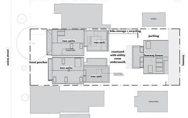 Site plan, 666 and 662 Union Street