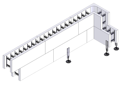 Corner component with Side Supports