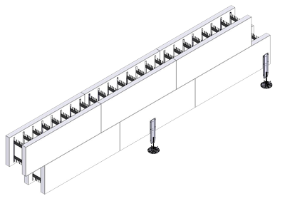 Straight Component with Supports